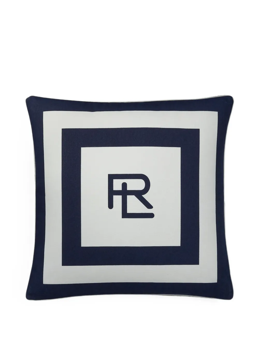 Ralph Lauren Home Gestreiftes Holton Logo-Kissen 56cm x 56cm - Blau
