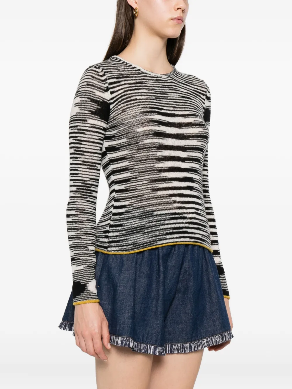 Missoni Gestreept T-shirt Zwart