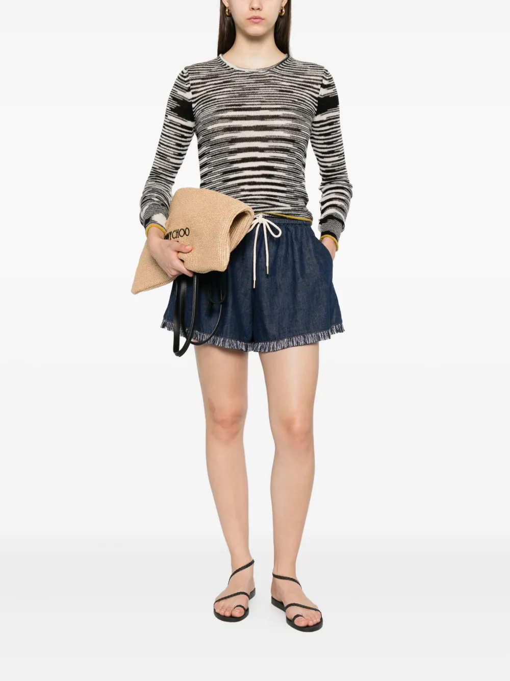Missoni Gestreept T-shirt Zwart