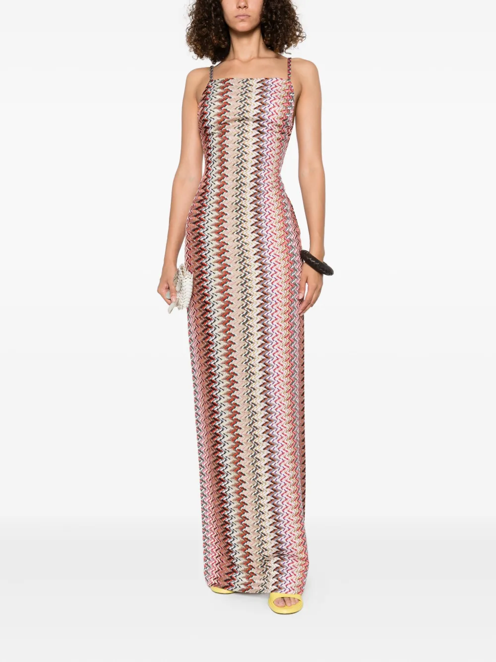 Missoni open-back maxi dress Rood