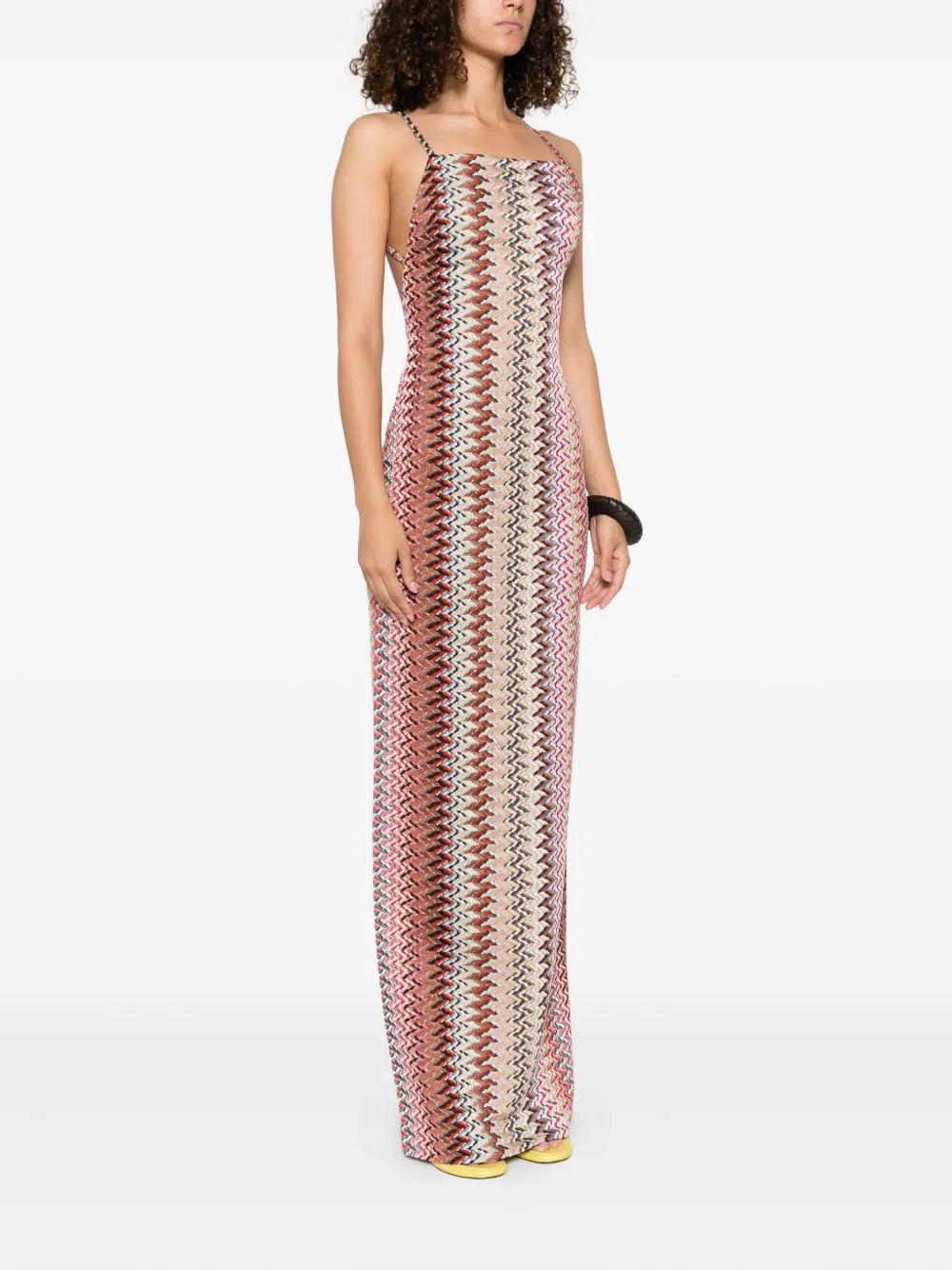 Missoni open-back maxi dress Rood