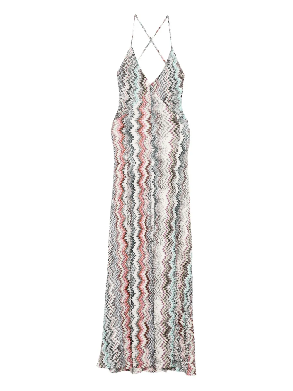 Missoni halterneck maxi dress Rood