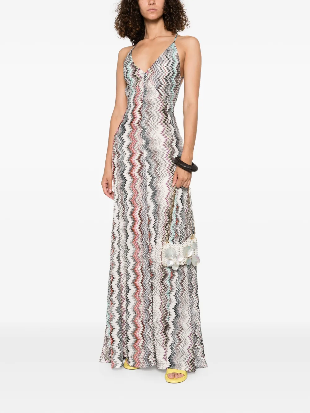 Missoni halterneck maxi dress Rood