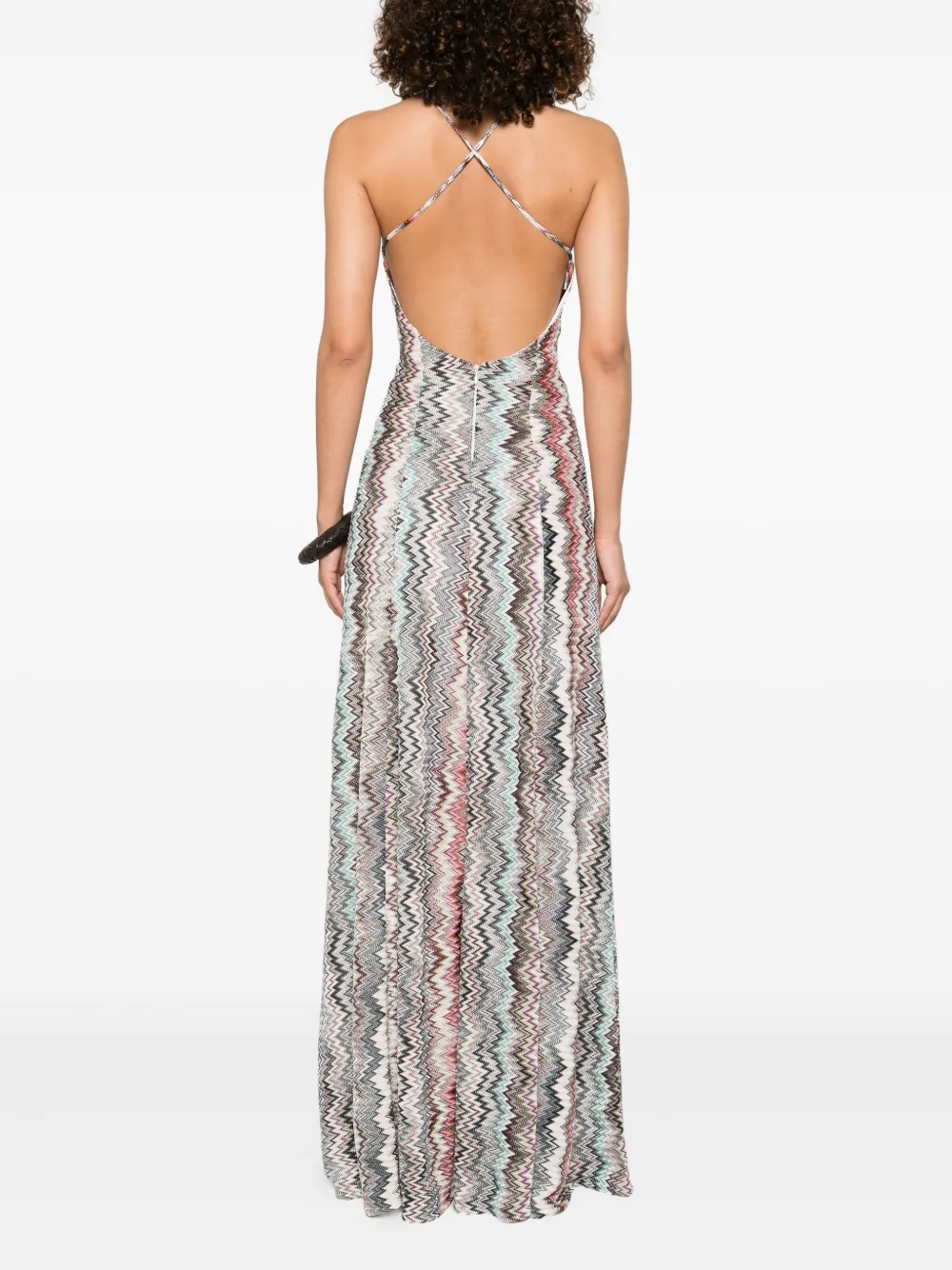Missoni halterneck maxi dress Rood