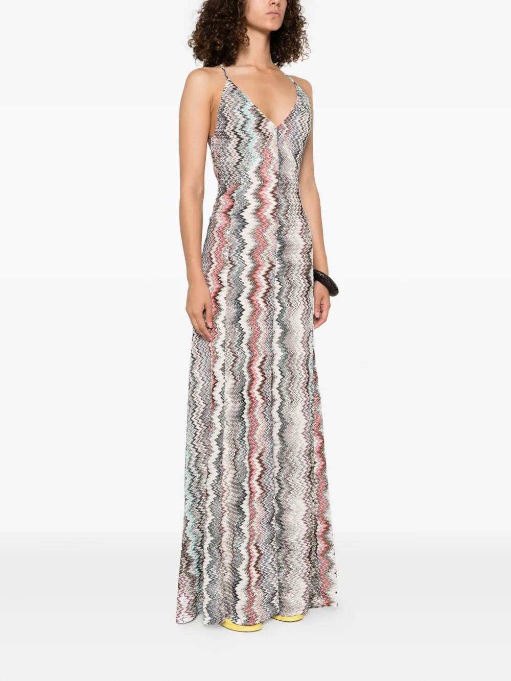 Missoni halterneck maxi dress Rood