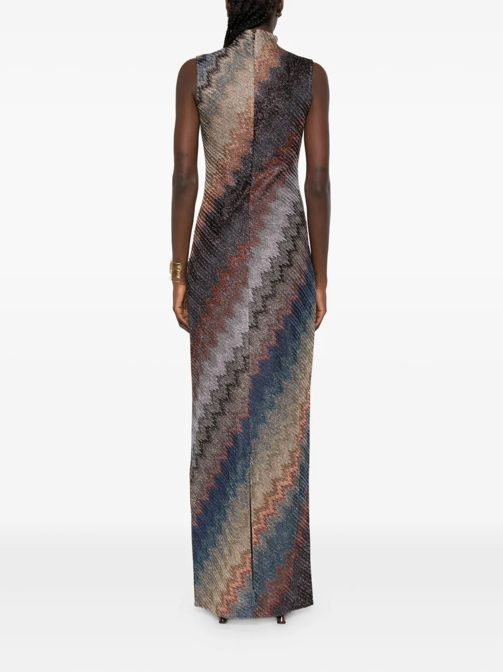Missoni zig-zag high-neck dress Bruin