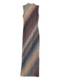 Missoni zig-zag high-neck dress - Brown