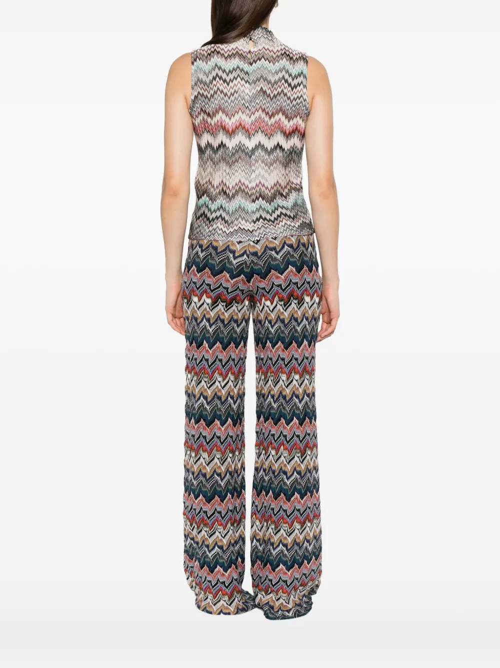 Missoni Gebreide top met zigzag-patroon Beige