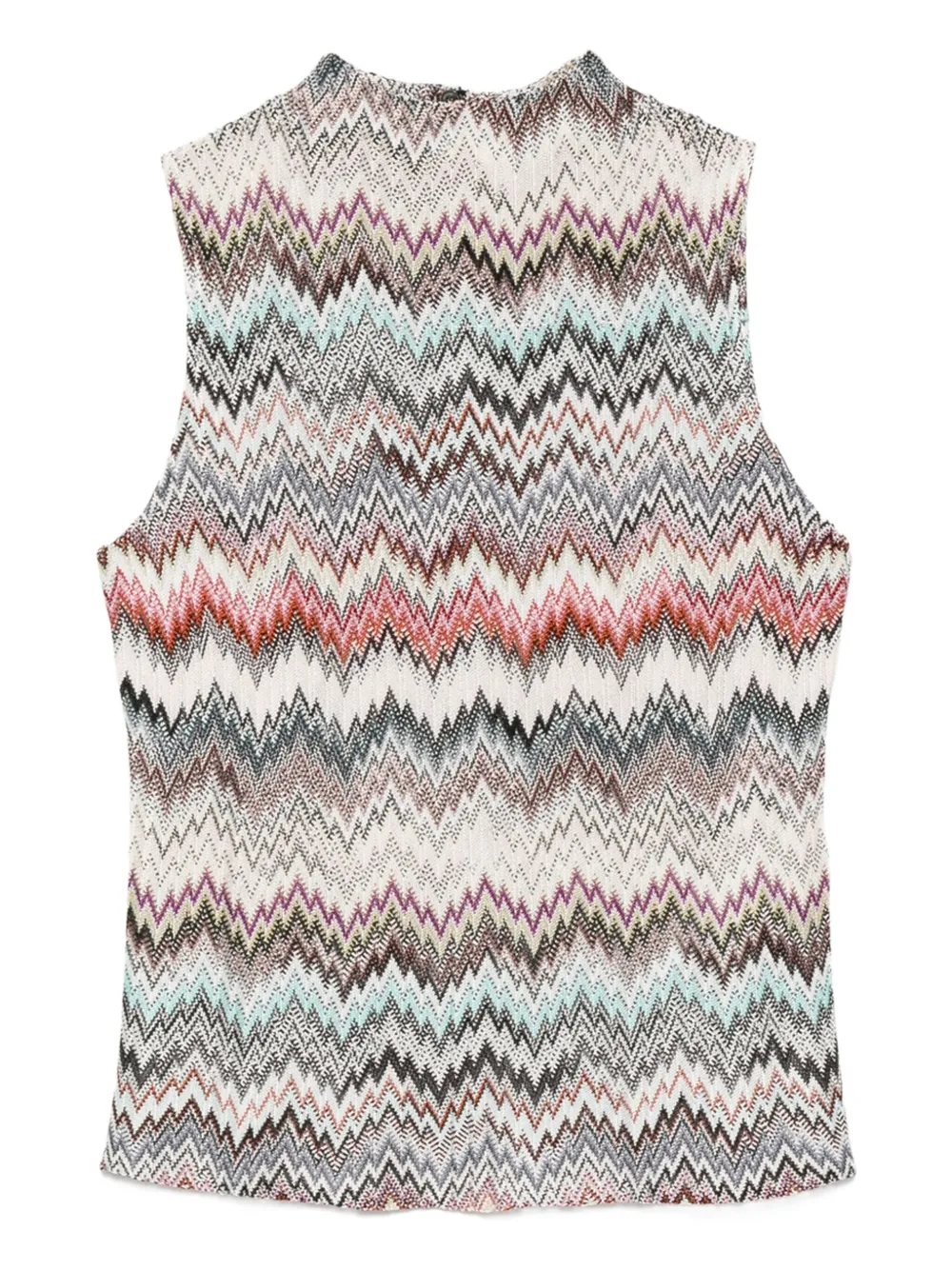 Missoni Gebreide top met zigzag-patroon Beige