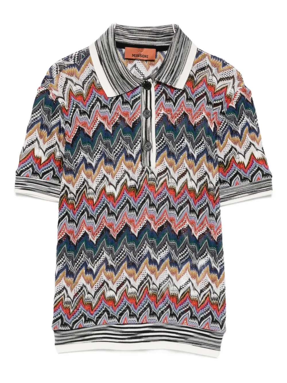 Missoni Poloshirt met zigzagpatroon Bruin