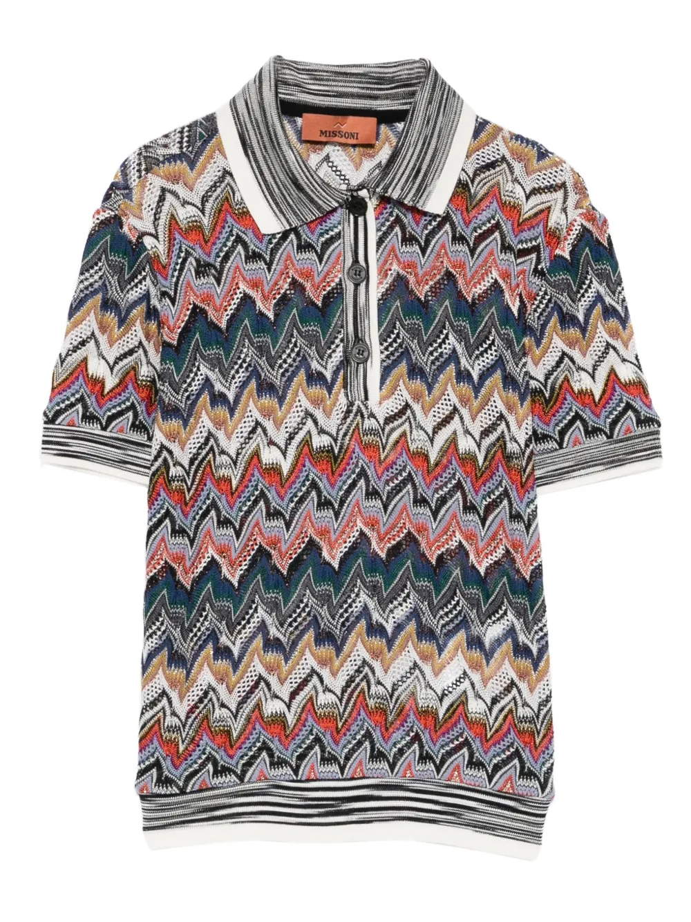 Missoni Poloshirt met zigzagpatroon Bruin