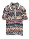 Missoni zigzag-knit polo shirt - Brown