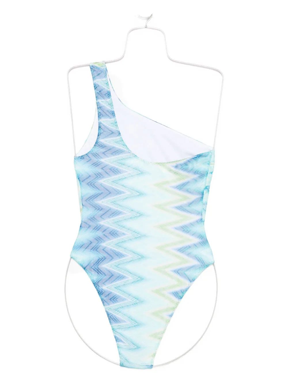 Missoni one-shoulder swimsuit Blauw