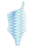 Missoni one-shoulder swimsuit - Blue