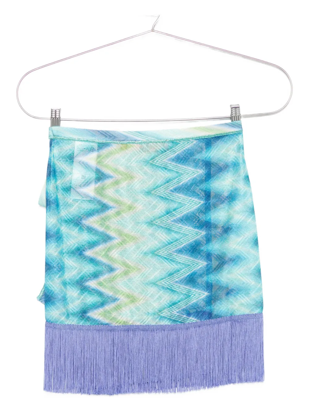 Missoni fringed wrap mini skirt Blauw