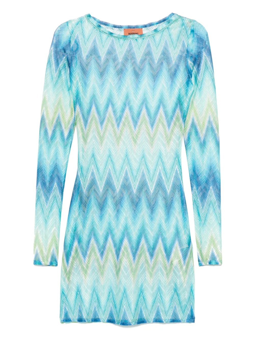 zigzag-woven mini dress