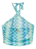 Missoni zigzag-motif top - Blue
