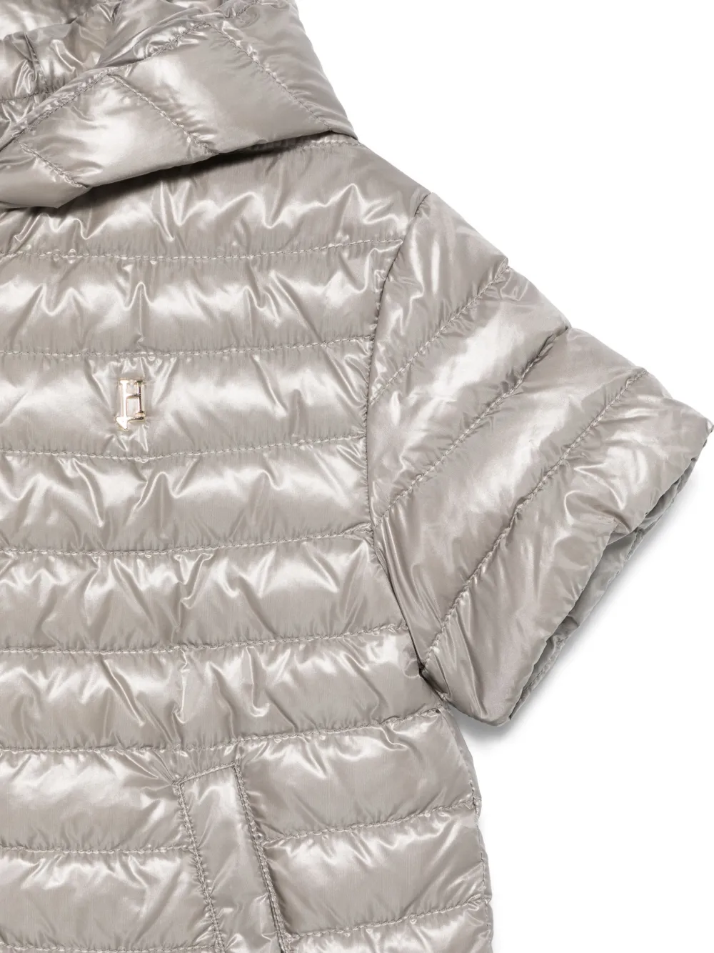 Herno Kids Donsjack met korte mouwen Grijs