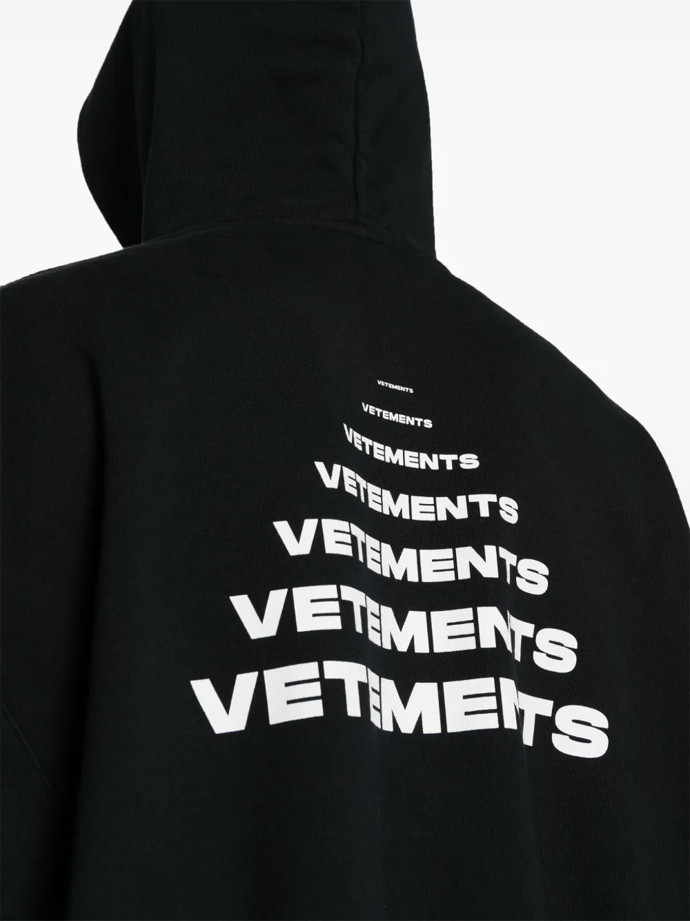 VETEMENTS◆ピラミッドロゴ パーカー VETEMENTS pyramid-logo Hoodie | Black | FARFETCH GE