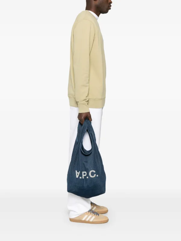 ★A.P.C.★ Rebound Shopping Tote Bag Night Blue PSAEUH61679I A.P.C. Rebound Tote Bag | Blue | FARFETCH