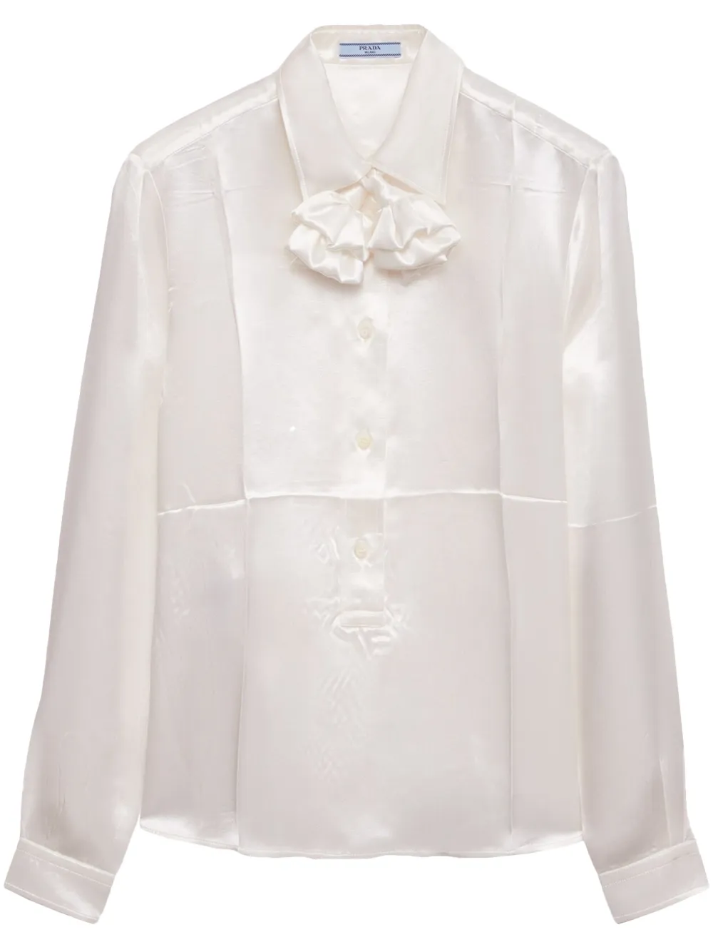 Prada Blouse met borduurwerk Wit