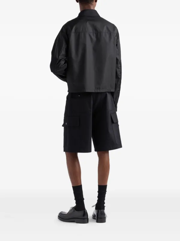 PRADA リナイロン RE nylon シャツジャケット 黒 ブラック XS Prada Re-Nylon ジャケット | ブラック | FARFETCH JP