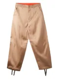 4SDESIGNS drawstring-cuff trousers - Brown