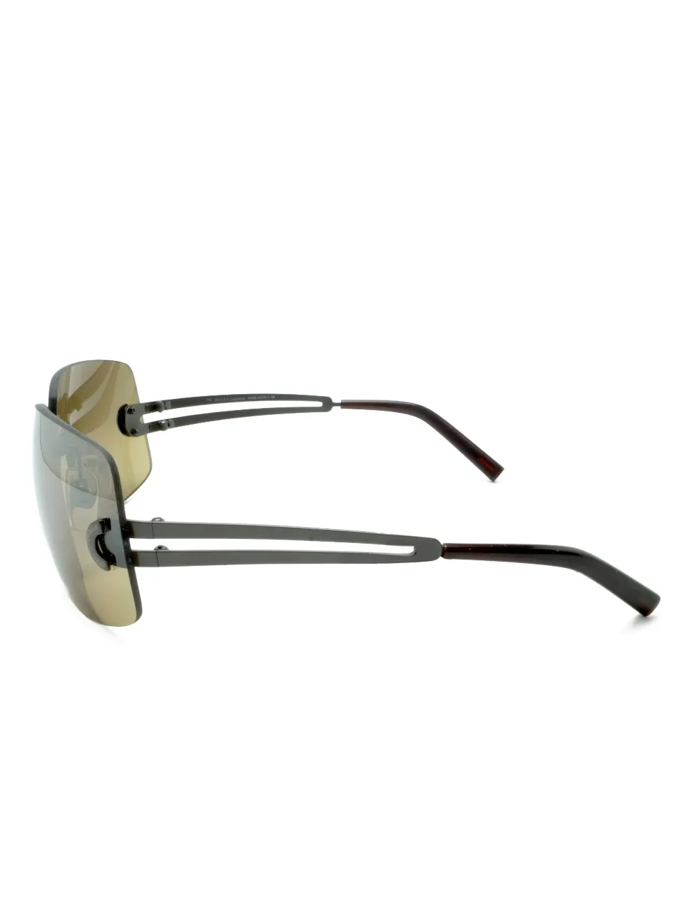 Dolce & Gabbana Eyewear Zonnebril met rechthoekig montuur Bruin