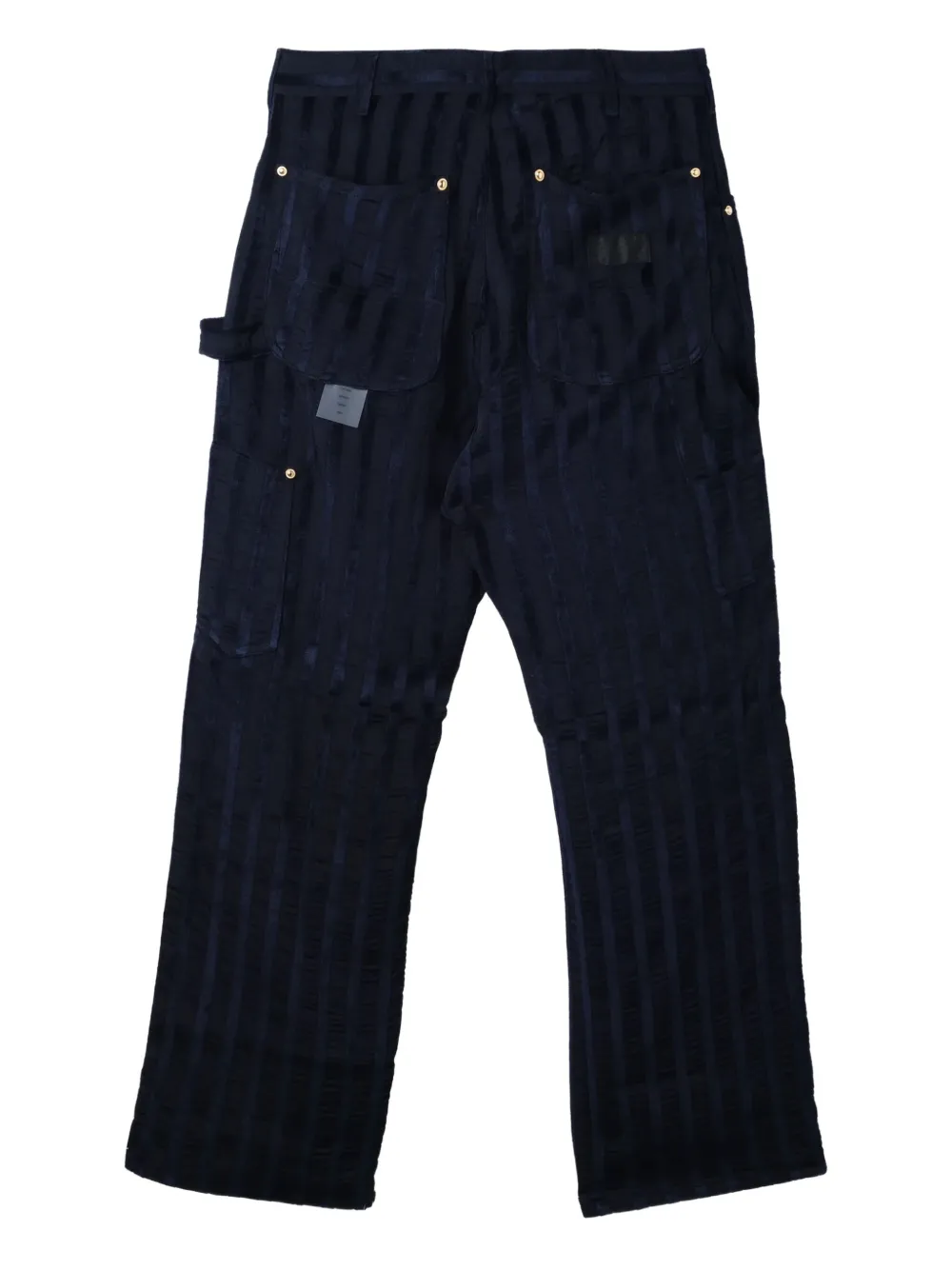 4SDESIGNS Gestreepte cargo broek - Blauw