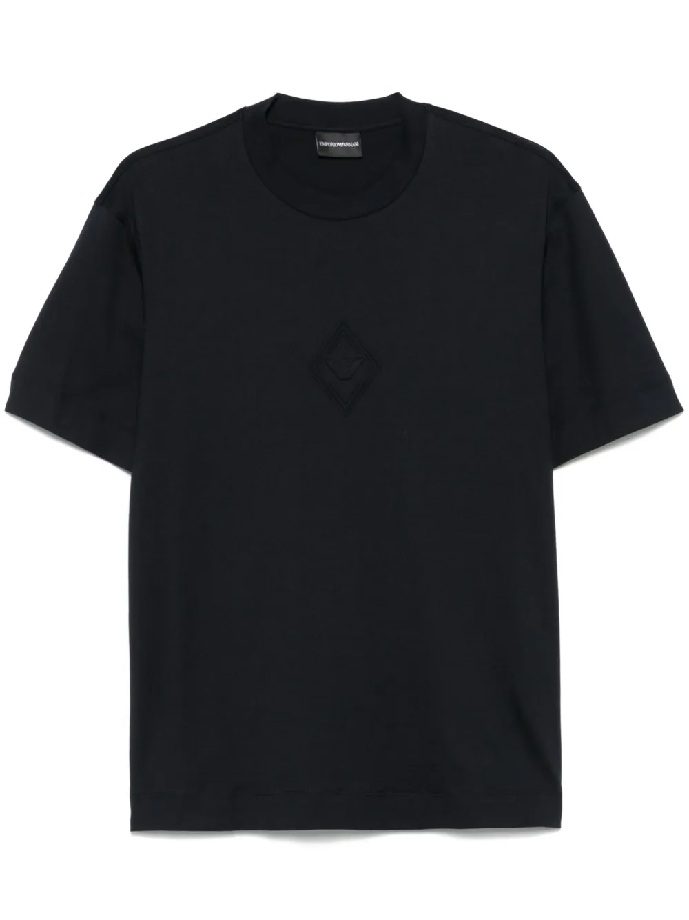 Emporio Armani T-shirt met logo-reliëf Blauw