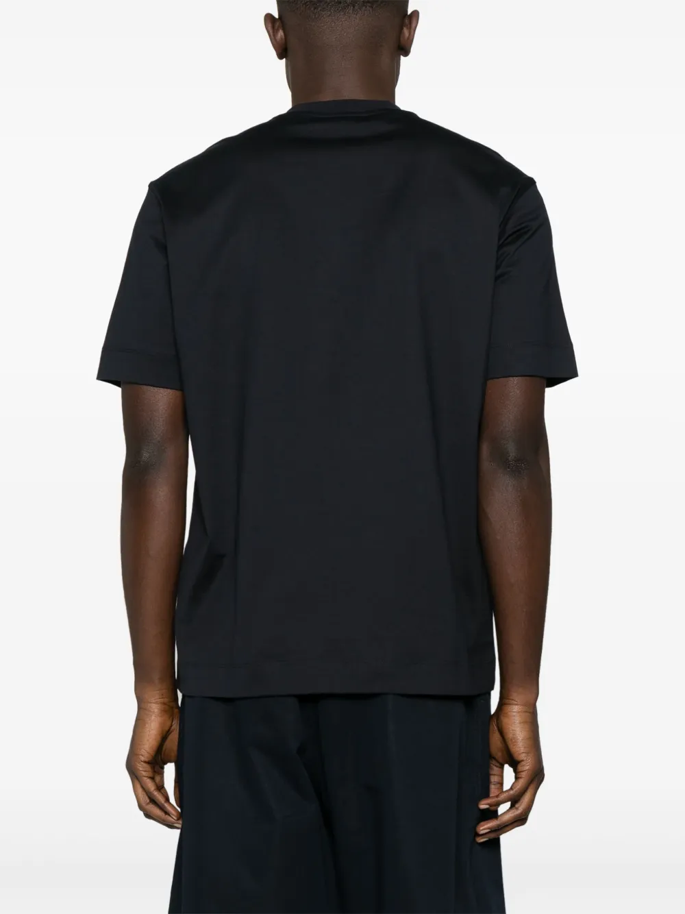 Emporio Armani T-shirt met logo-reliëf Blauw