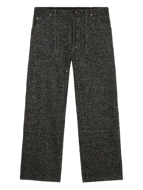 4SDESIGNS pantalones con motivo pied de poule