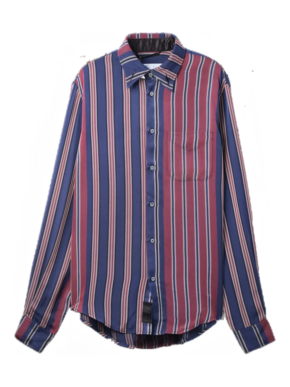 4sdesigns Buttoned-up Striped Shirt In Blue