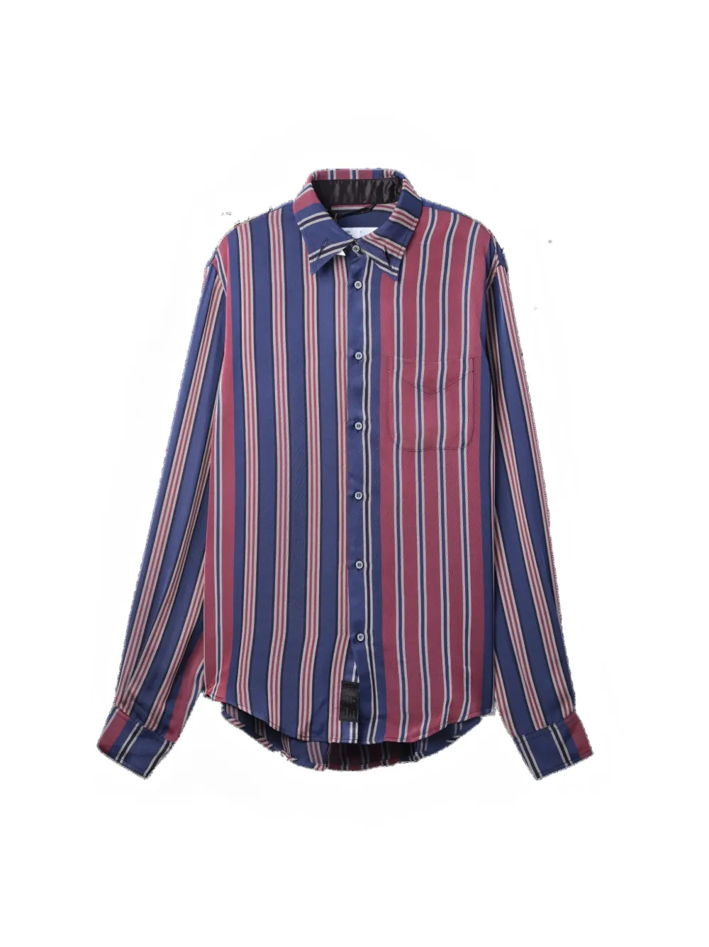 4sdesigns Buttoned-up Striped Shirt In Blue