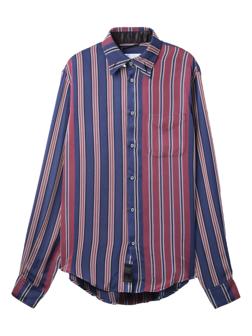 buttoned-up striped shirt
