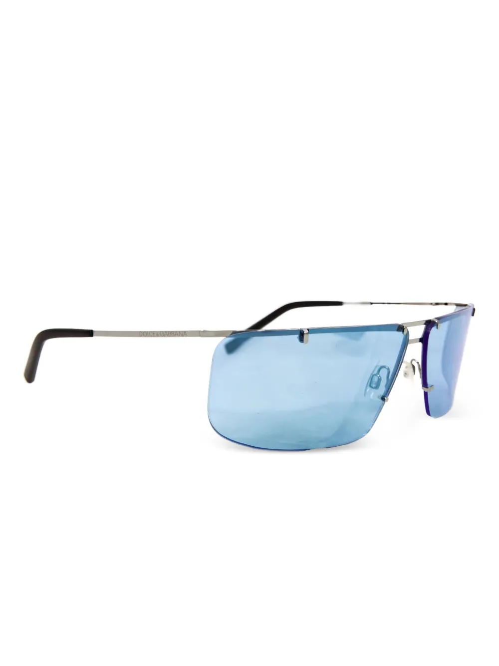 Dolce & Gabbana Eyewear rectangle-frama sunglasses - Blauw