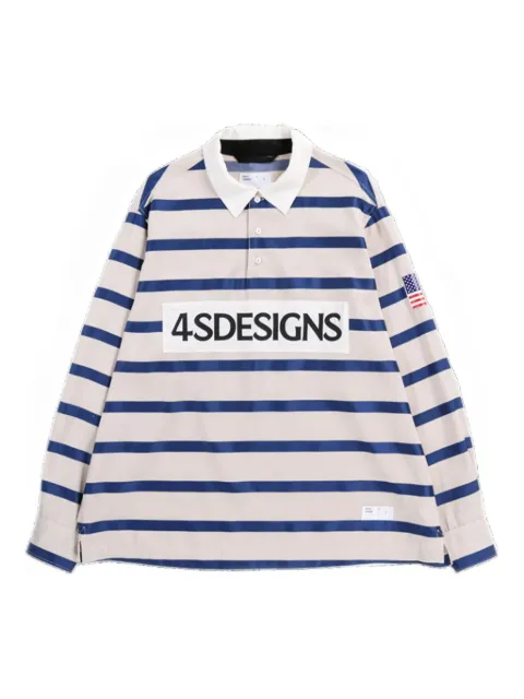 4SDESIGNS striped polo shirt