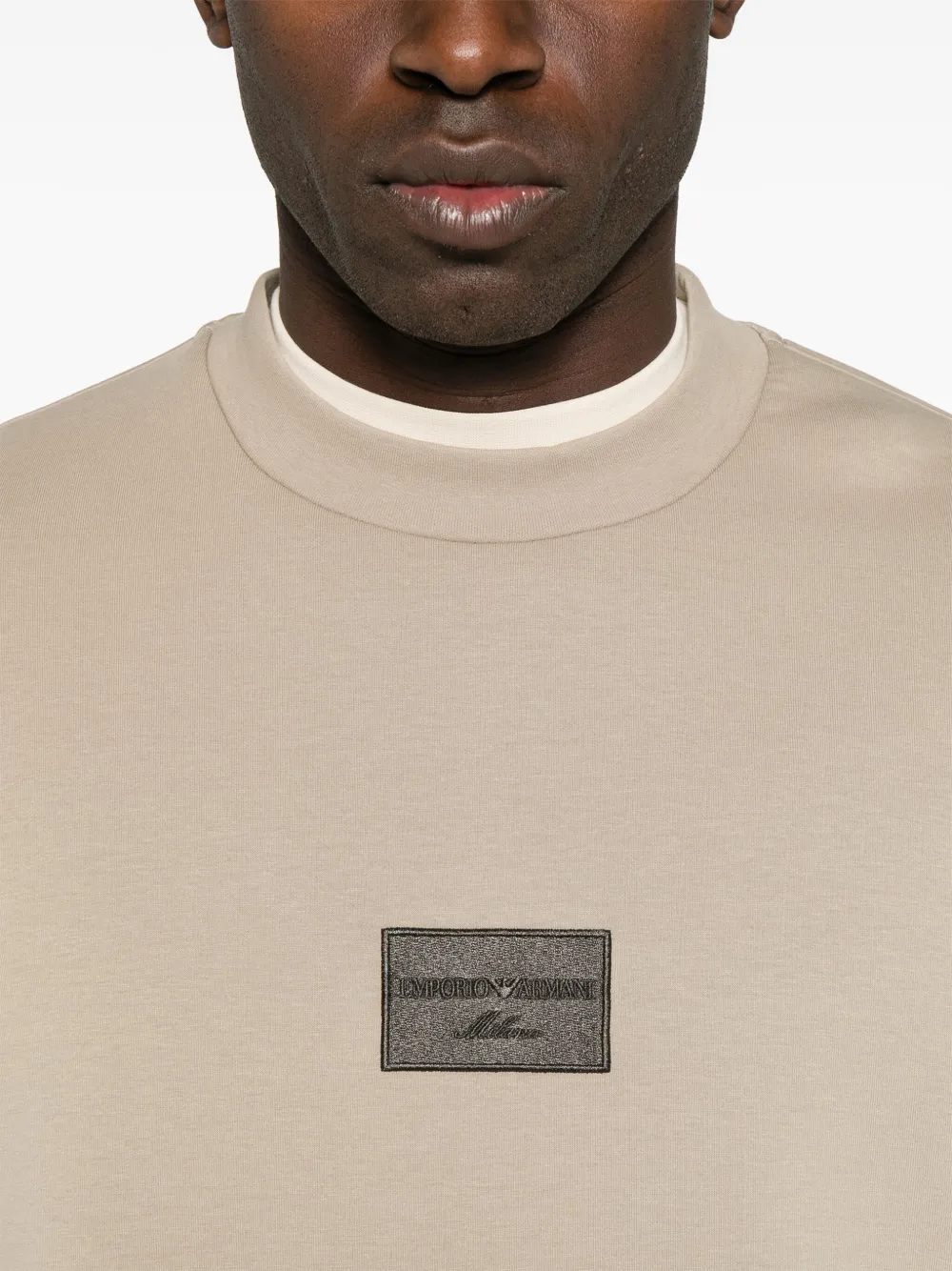 Emporio Armani Sweater met geborduurd logo Groen