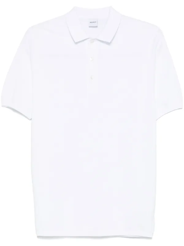 ASPESI Cotton Polo Shirt in White