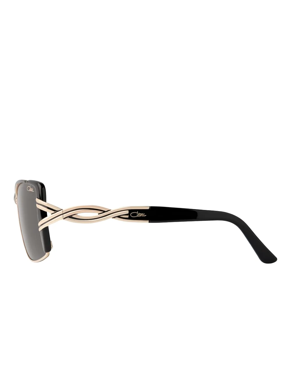 Cazal Zonnebril met rechthoekig montuur Zwart