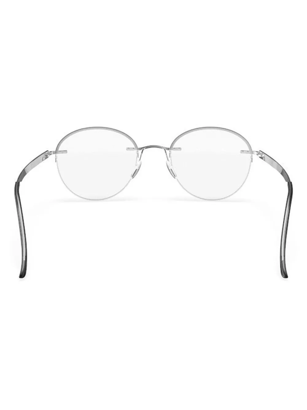  Silhouette Rimless Oval-frame Glasses - Grey 