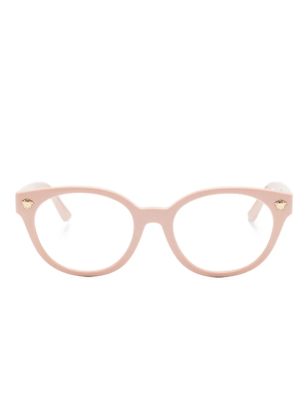 Versace Eyewear Medusa-embellished oval-frame glasses Roze
