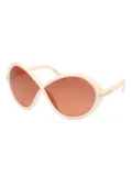 TOM FORD Eyewear Jada round-frame sunglasses - Neutrals