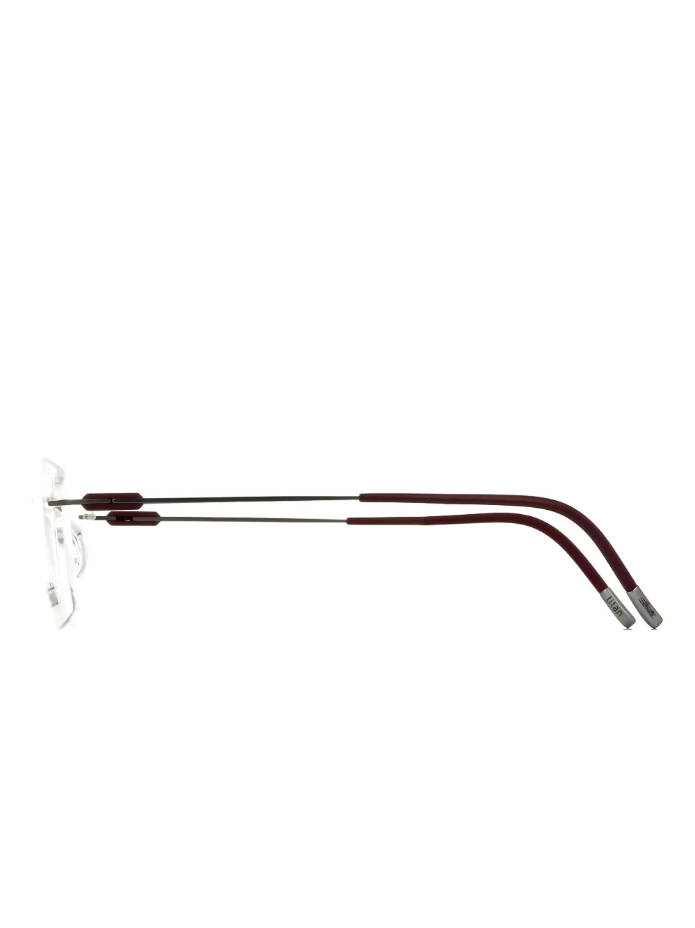 Silhouette Rimless Rectangle-frame Glasses In White