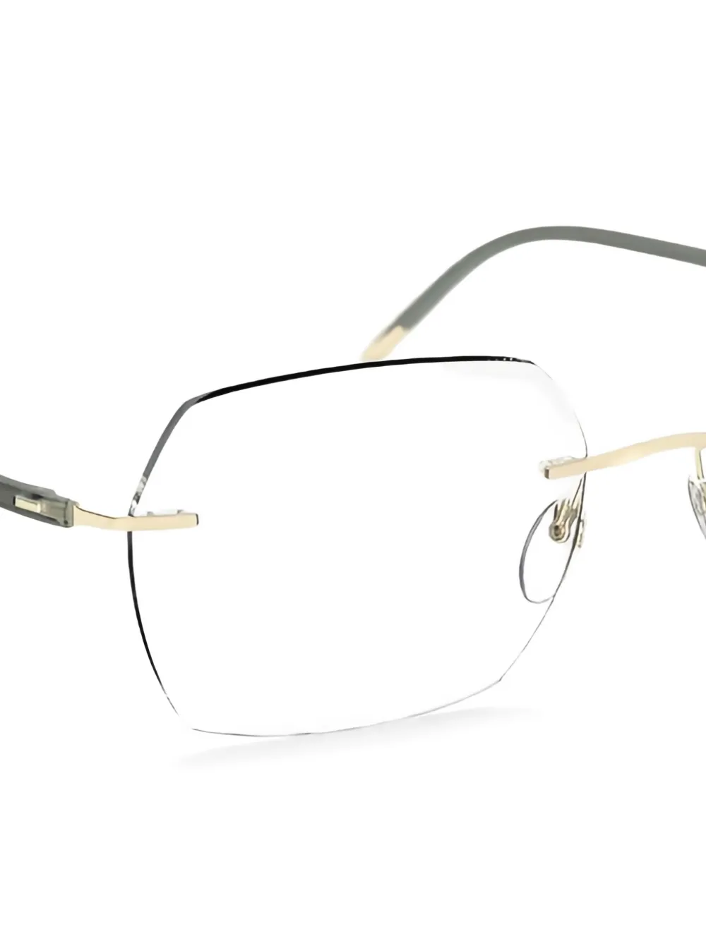 Silhouette Geometric-frame Glasses In Black