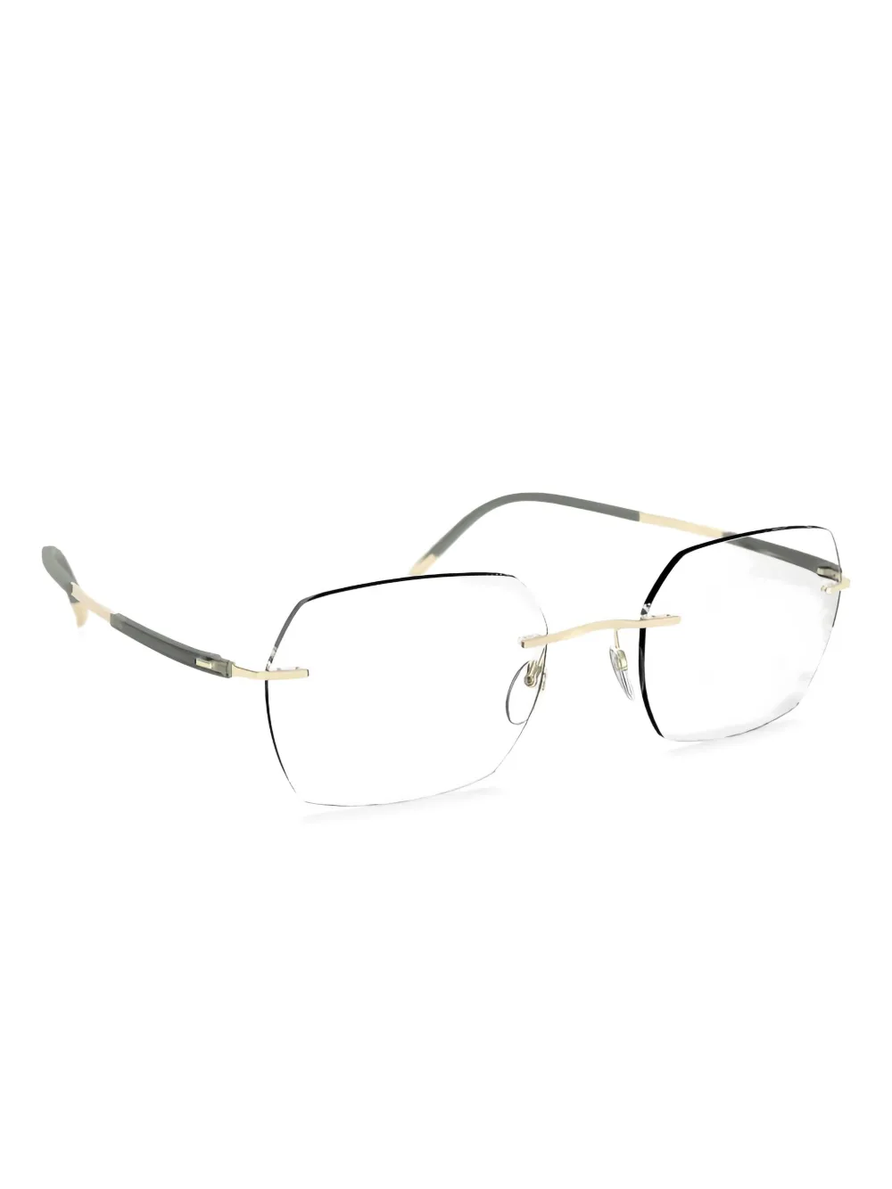 Silhouette Geometric-frame Glasses In Black