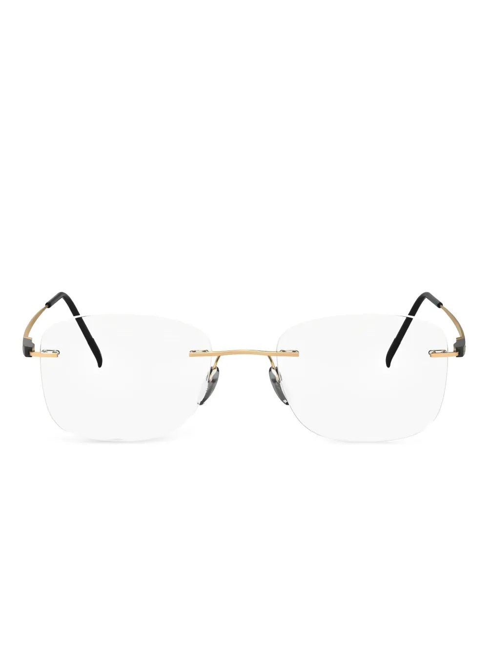 Silhouette lunettes de vue à monture rectangulaire | or | Image 1