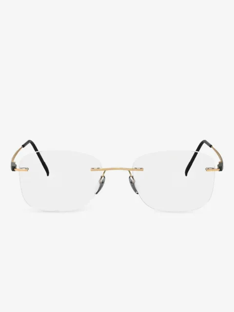 Silhouette rimless rectangle frame glasses