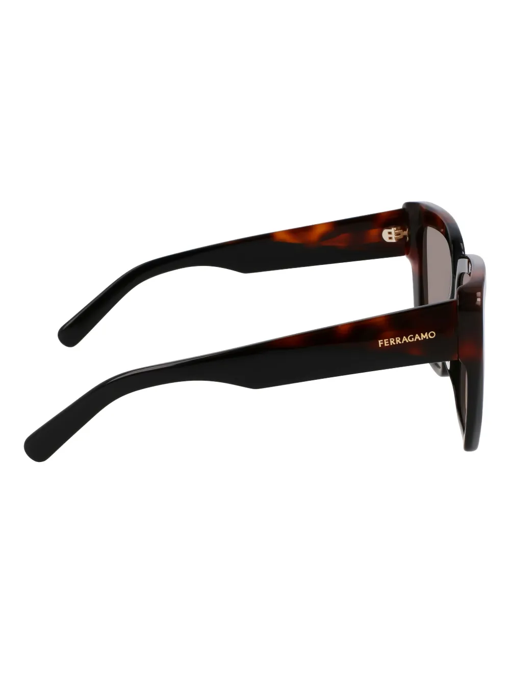 Ferragamo Eyewear Zonnebril met vierkant montuur Zwart