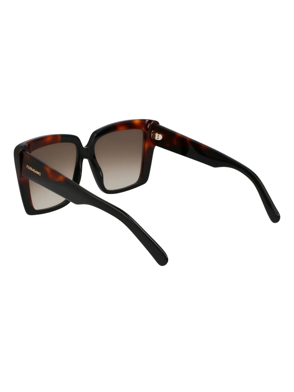 Ferragamo Eyewear Zonnebril met vierkant montuur Zwart